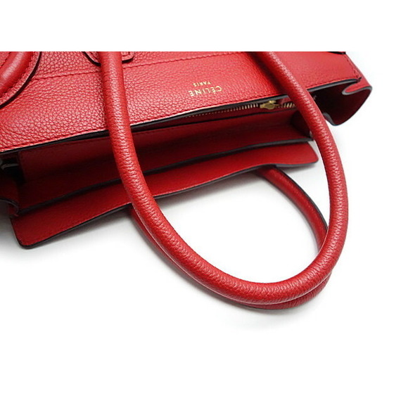 Celine Handbag Luggage Series Micro Shopper Calf Red - Picture 4 of 7